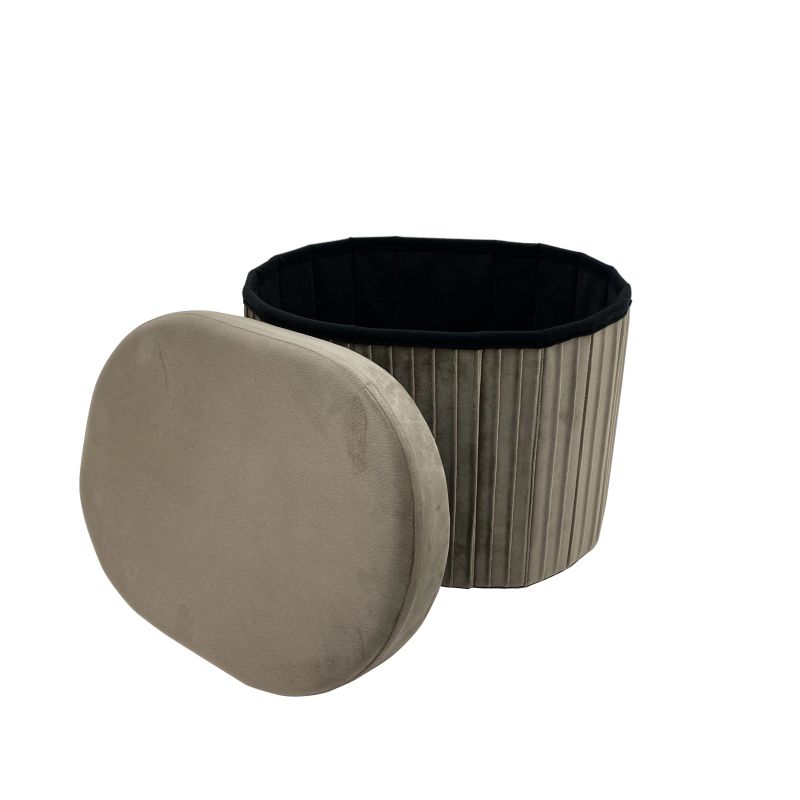 Pufs Domoletti HS522-8, brūna krās., 42 cm x 31 cm x 33 cm