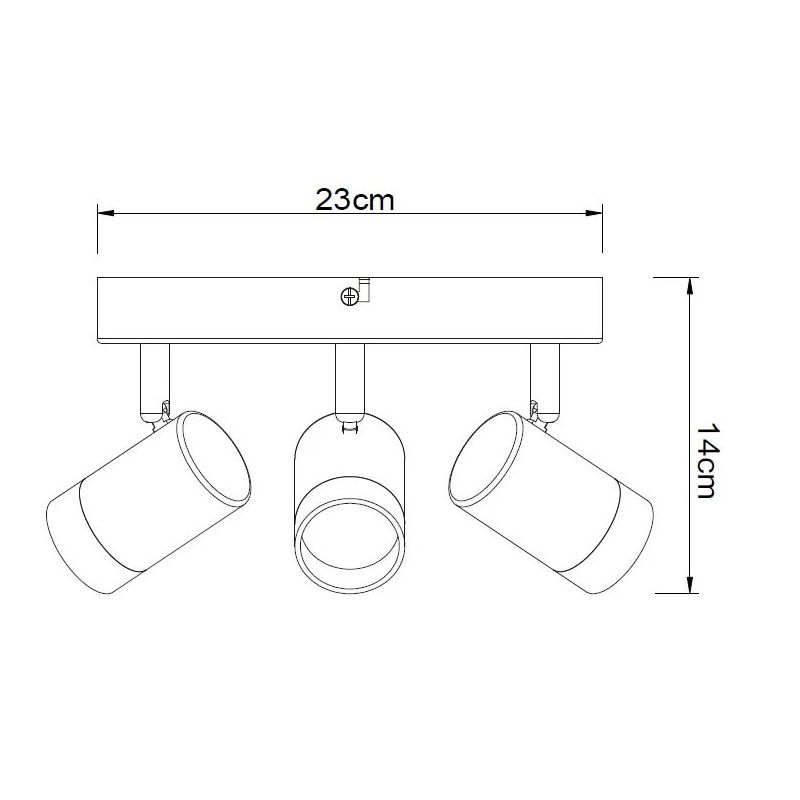 Lampa griesti Domoletti Wick LED21001-3R BLK, LED, 3000 °K, 3 x 3.5 W