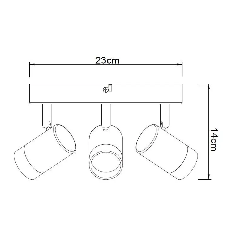 Светильник потолочный Domoletti Wick LED21001-3R BLK, LED, 3000 °К, 3 x 3.5 Вт