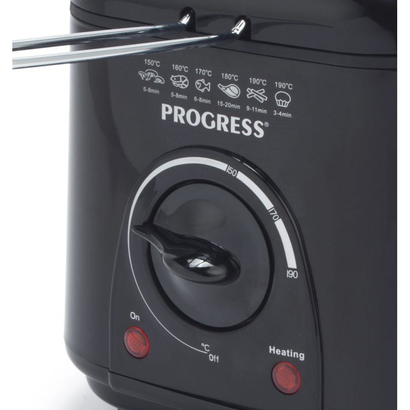 Progress EK2969PBLKVDE Compact Deep Fat Fryer