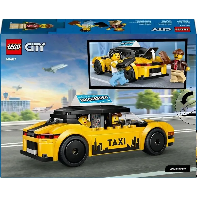 Konstruktorius LEGO City Geltonasis taksi 60487. 122 vnt.