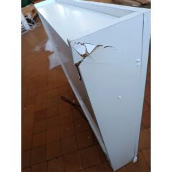 Allahinnatud toode - Akvamariini vannitoa peegelkapp LED-valgustusega, 65 × 65 cm