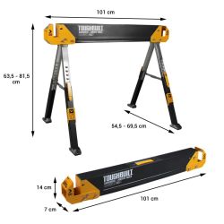 2 x āži-darbagaldi C650 ToughBuilt