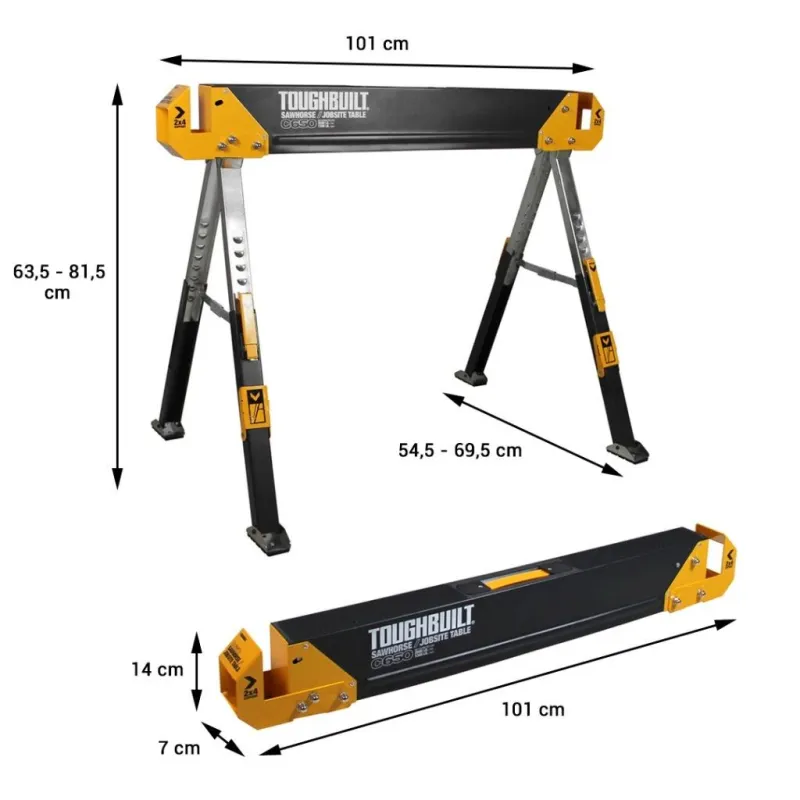 2 x āži-darbagaldi C650 ToughBuilt
