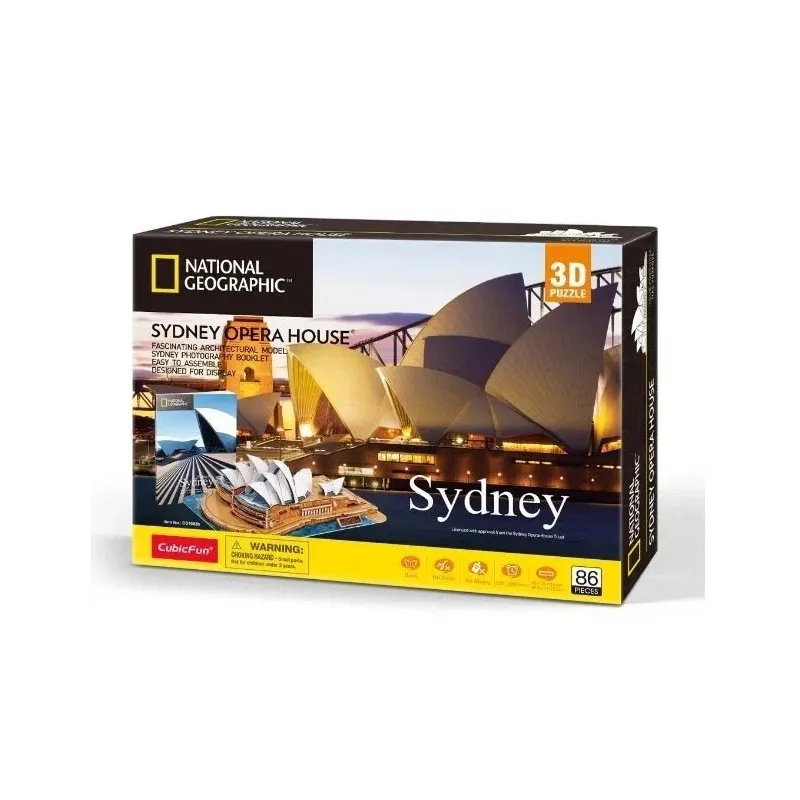 CUBICFUN NATIONAL GEOGRAPHIC 3D puzle Sidnejas Operas nams