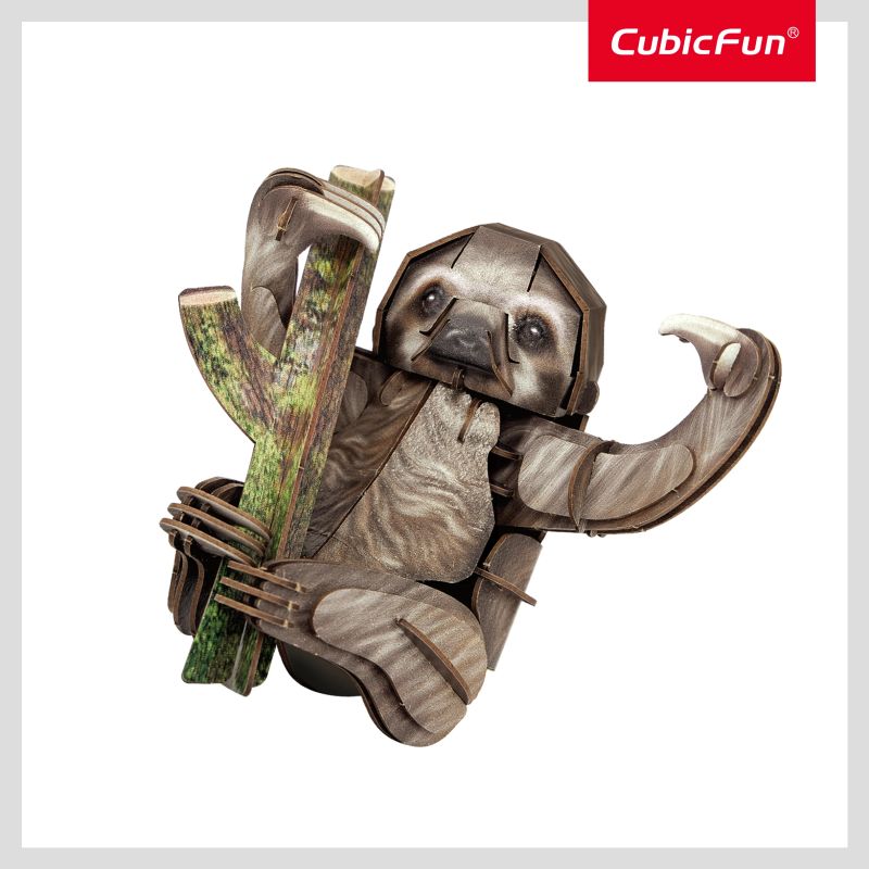 CUBICFUN NATIONAL GEOGRAPHIC 3D puzle Trīspirkstu sliņķis