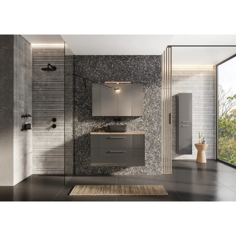 Skapis augsts ekoline 35cm pelēks