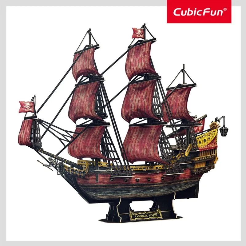 CUBICFUN 3D puzle Queen Anne’s Revenge jubilejas sarkanā versija