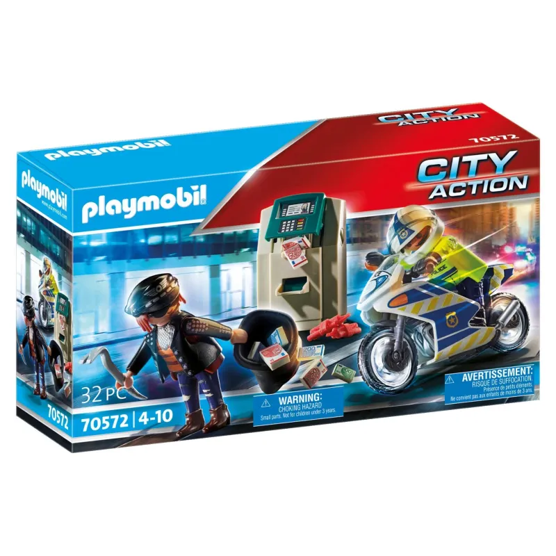 PLAYMOBIL City Action Bankas zagļa ķeršana 70572