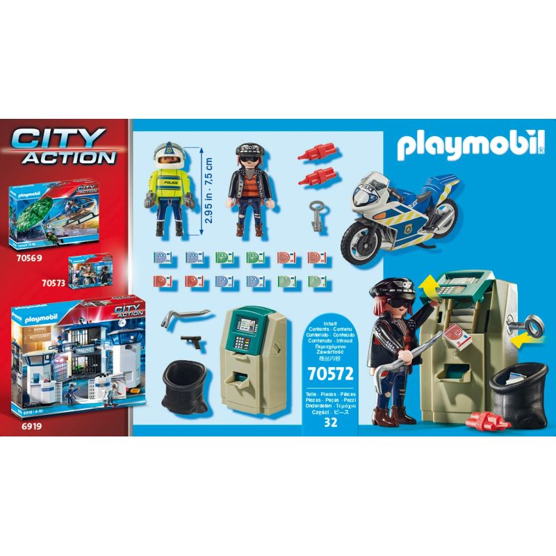 PLAYMOBIL City Action Bankas zagļa ķeršana 70572