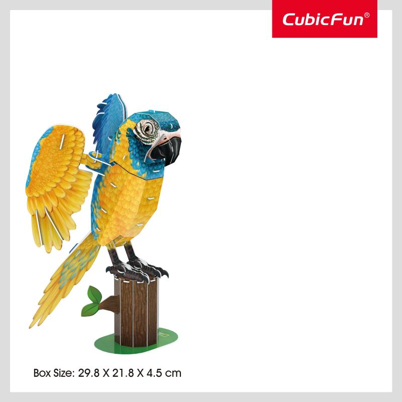 CUBICFUN NATIONAL GEOGRAPHIC 3D puzle Zilrīkles ara