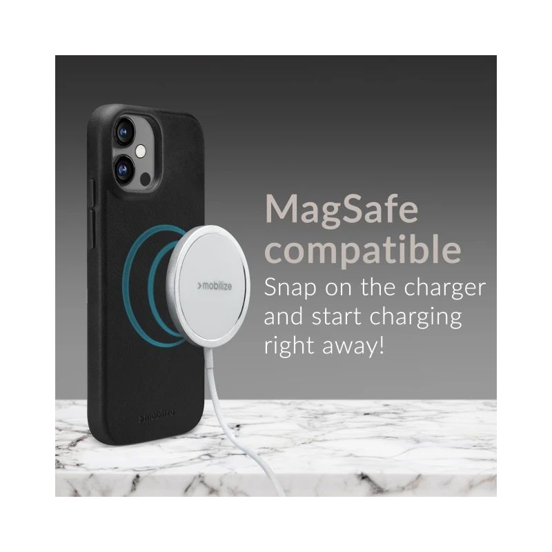 Mobilize Magsafe Compatible Premium Leather Case Apple iPhone 17 Pro Black