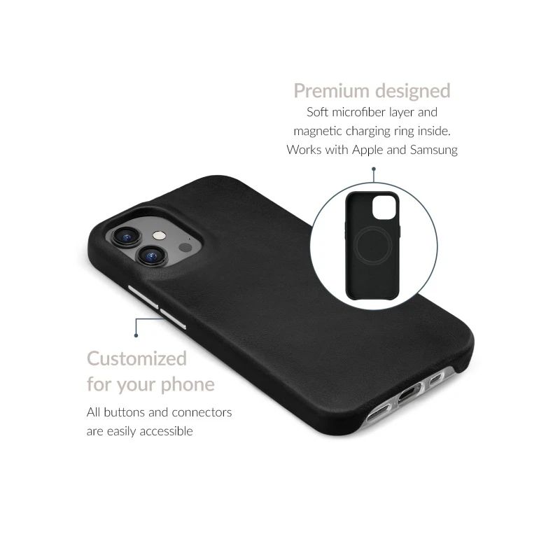 Mobilize Magsafe Compatible Premium Leather Case Apple iPhone 17 Pro Black