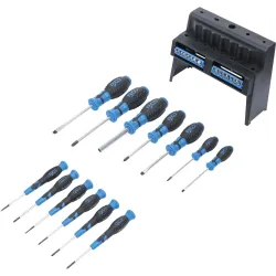Screwdriver Set - with Bit Assortment - in a Plastic Stand - 29 pcs.