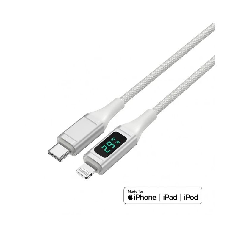 USB-C to Lightning Cable DigitCord 30W 1.5m whiteMFI certified