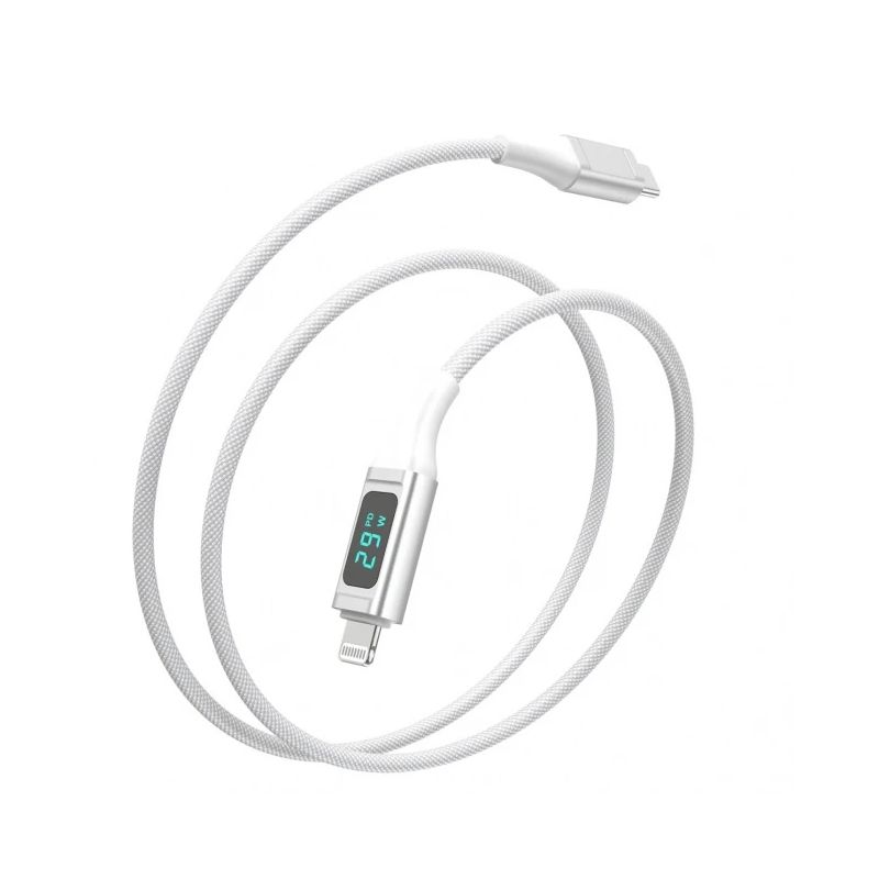 USB-C to Lightning Cable DigitCord 30W 1.5m whiteMFI certified