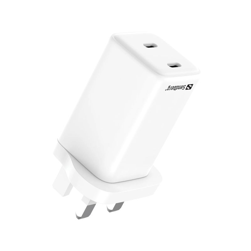 Sandberg 441-62 AC Charger Dual USB-C PD65W UK