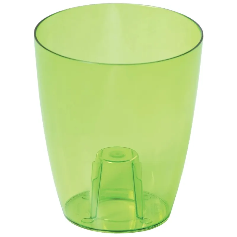 Puķu pods orhidejām Coubi 13x16cm, 1.5L, caurspīd.zaļš