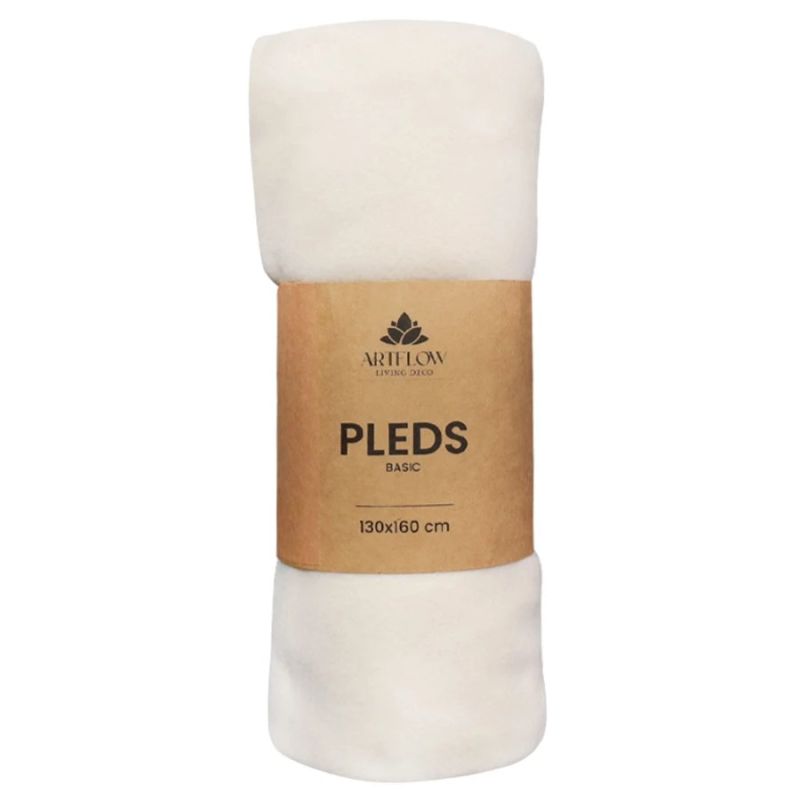 Pleds 130x160cm Basic, gaiši brūns