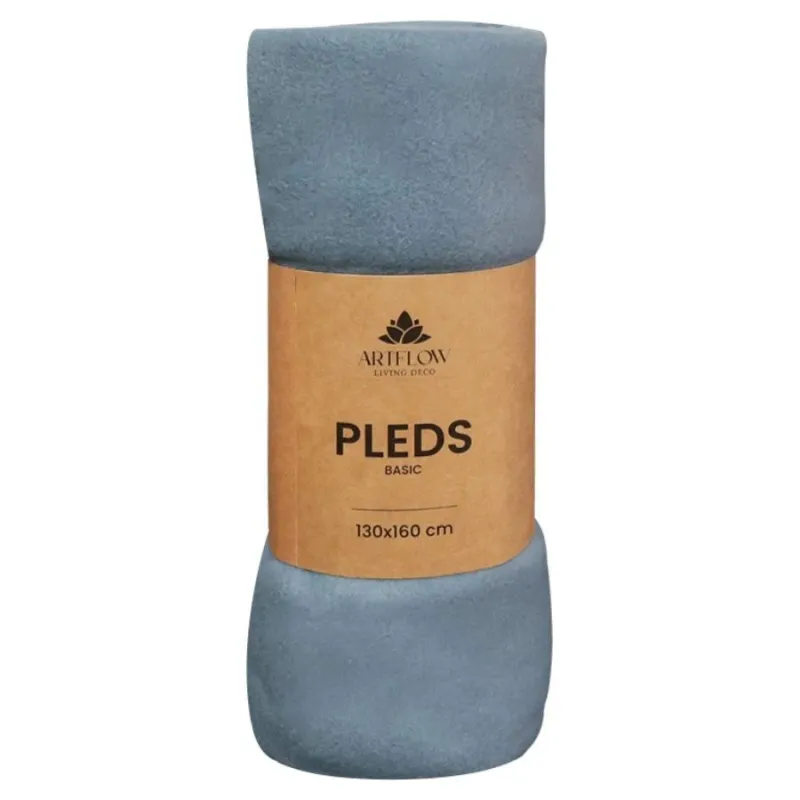 Pleds 130x160cm Basic, gaiši pelēks