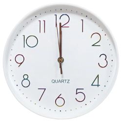 Pulkstenis sienas 25cm, balts