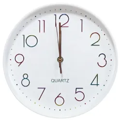 Pulkstenis sienas 25cm, balts