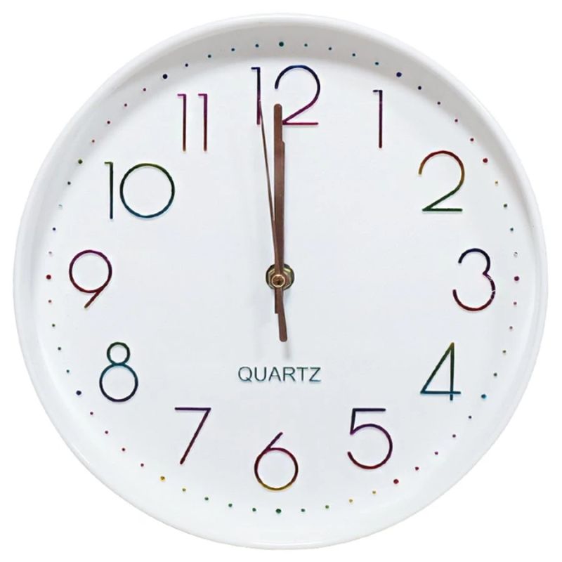 Pulkstenis sienas 25cm, balts