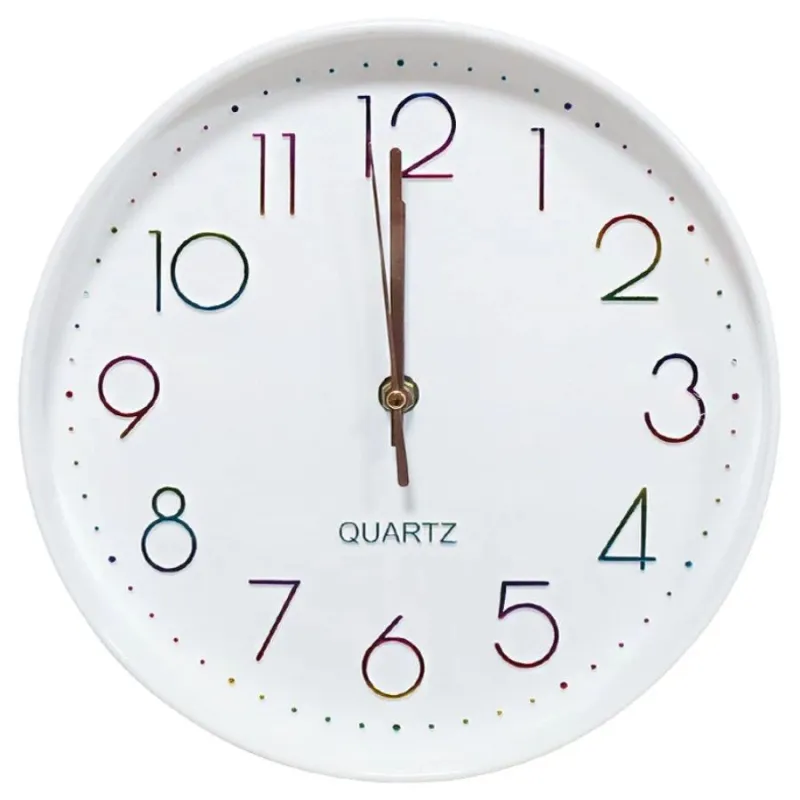 Pulkstenis sienas 25cm, balts