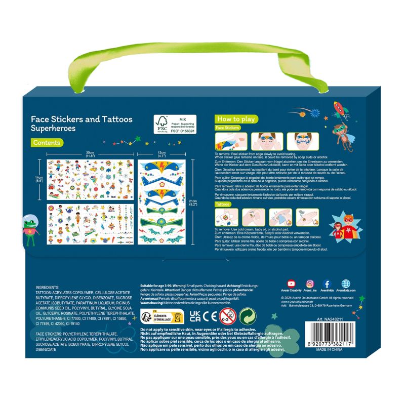 AVENIR Sejas uzlīmes un tetovējumi Superheroes