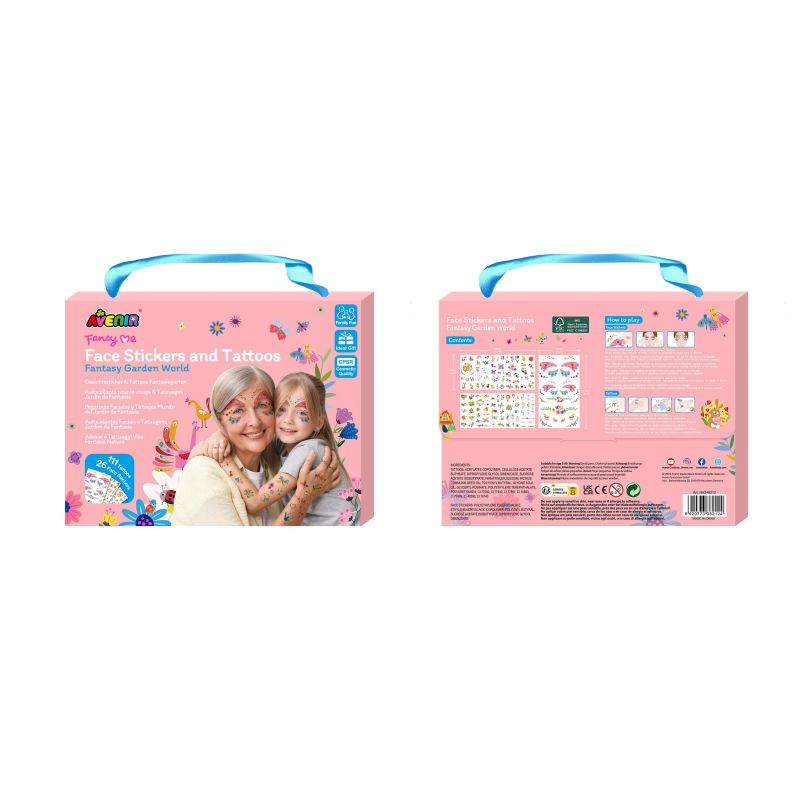 AVENIR Sejas uzlīmes un tetovējumi Fantasy Garden World