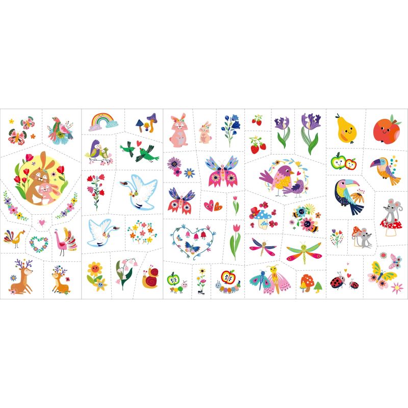 AVENIR Sejas uzlīmes un tetovējumi Fantasy Garden World