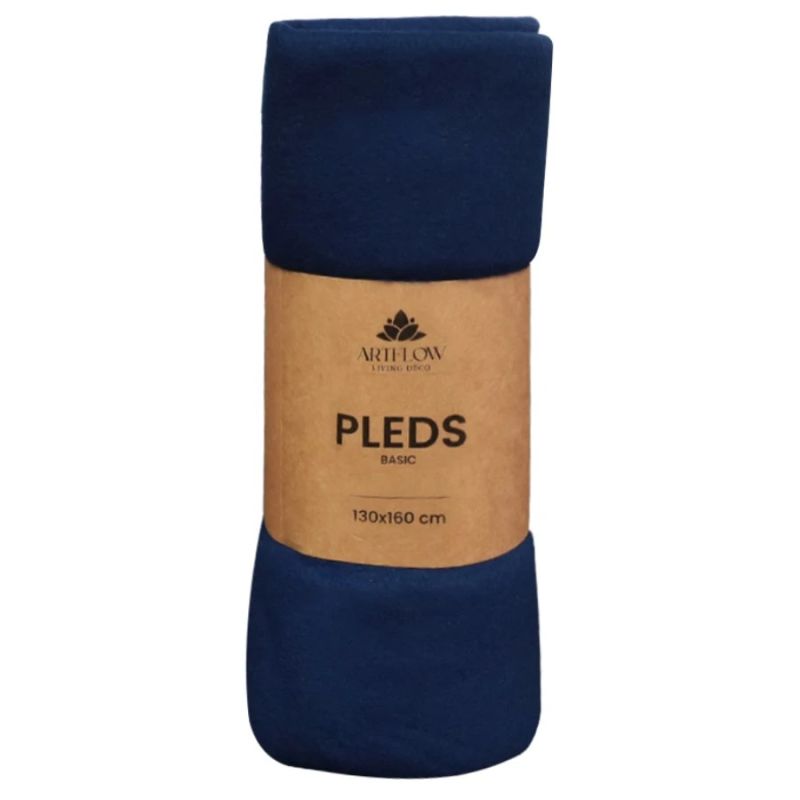 Pleds 130x160cm Basic, zils