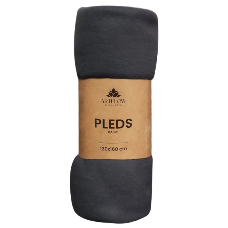 Pleds 130x160cm Basic, pelēks