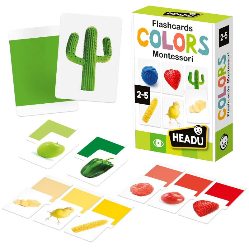 HEADU Maxi mācību kartītes Montessori krāsas