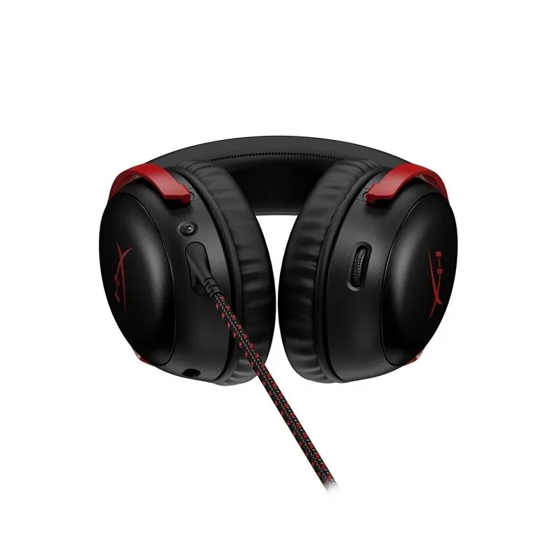 Vadu spēļu austiņas HyperX Cloud III. melna-sarkana