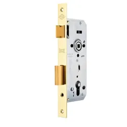 Iebūvējamā slēdzene 152-R45 3T. ārdurvīm, pārklāta ar misiņu