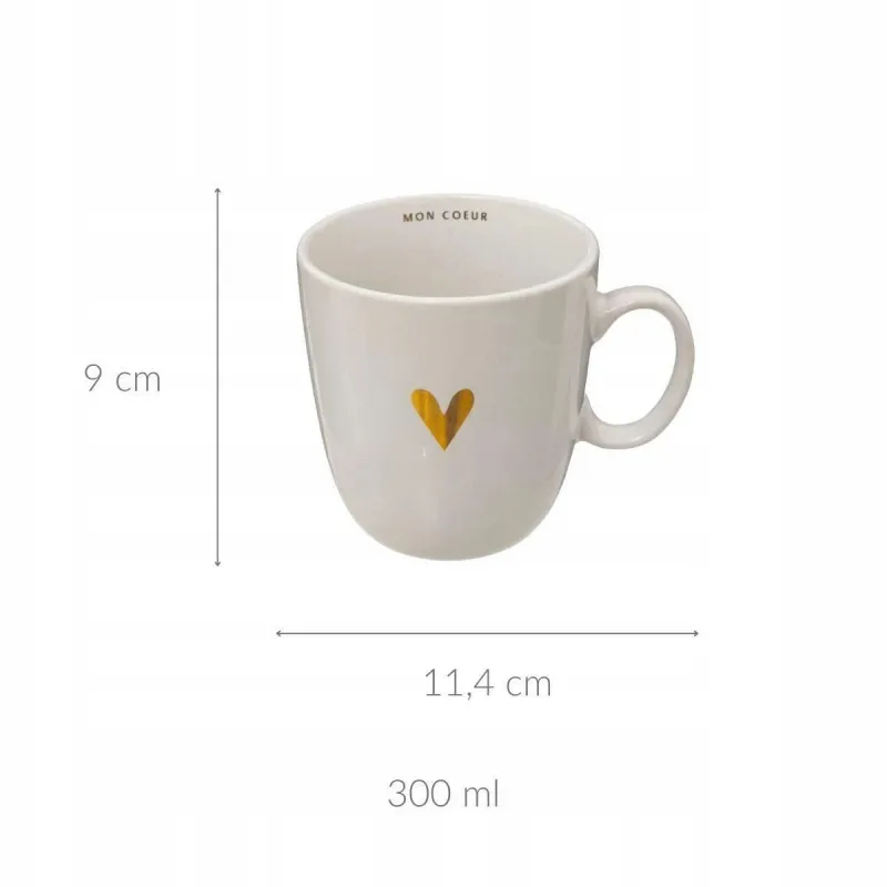 Mug 300ml golden heart