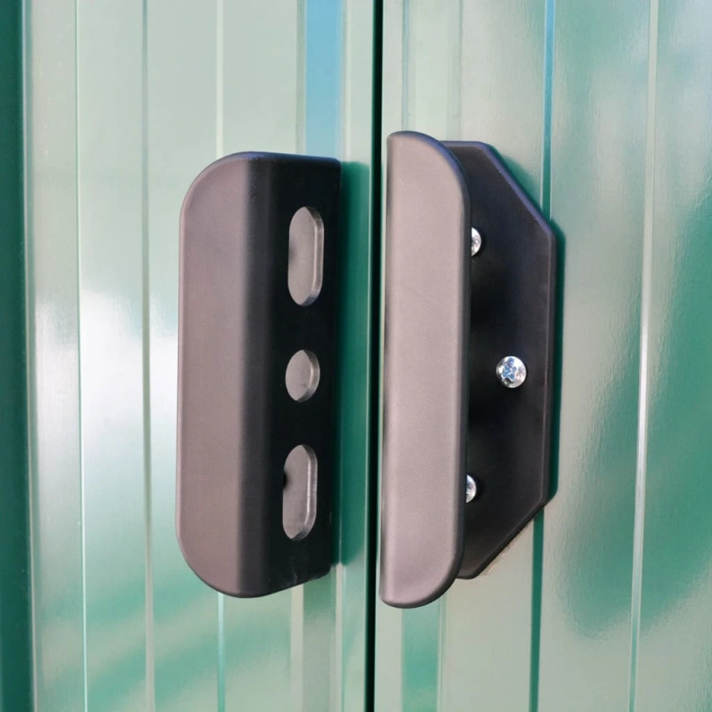 vidaXL dārza šķūnis, zaļš metāls