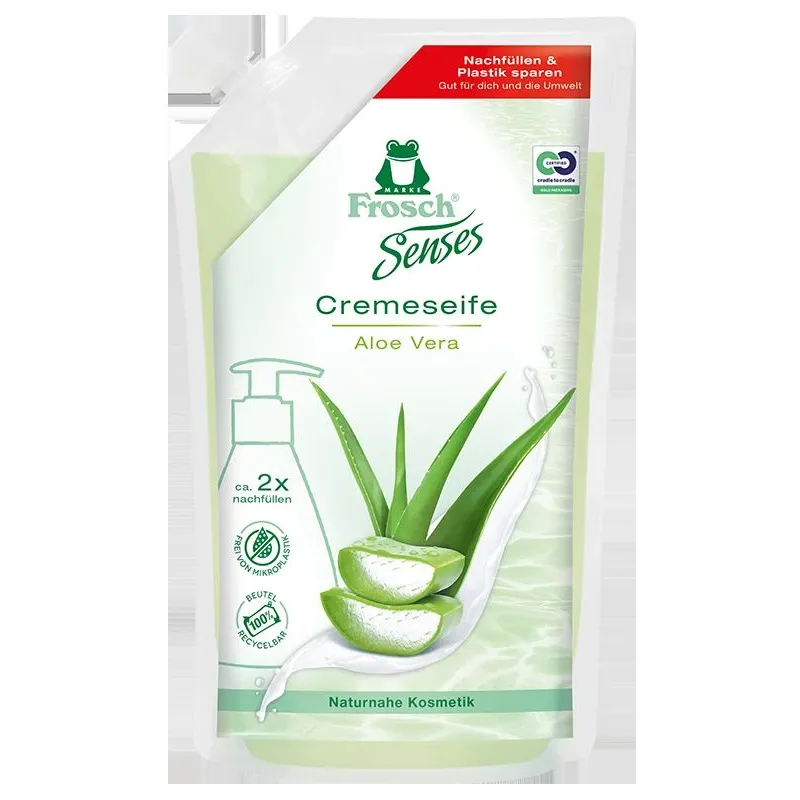 Šķidrās ziepes Frosch ar alveju. 500 ml