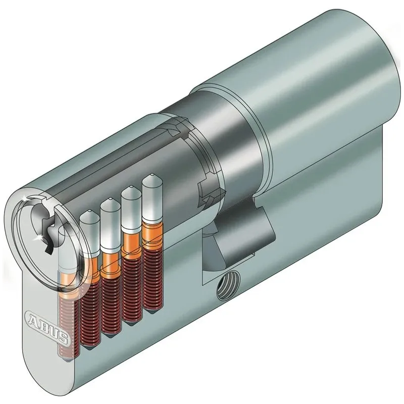 Cilindri Abus E50N. eiropas ,din, standarts. 30-40mm. pelēka