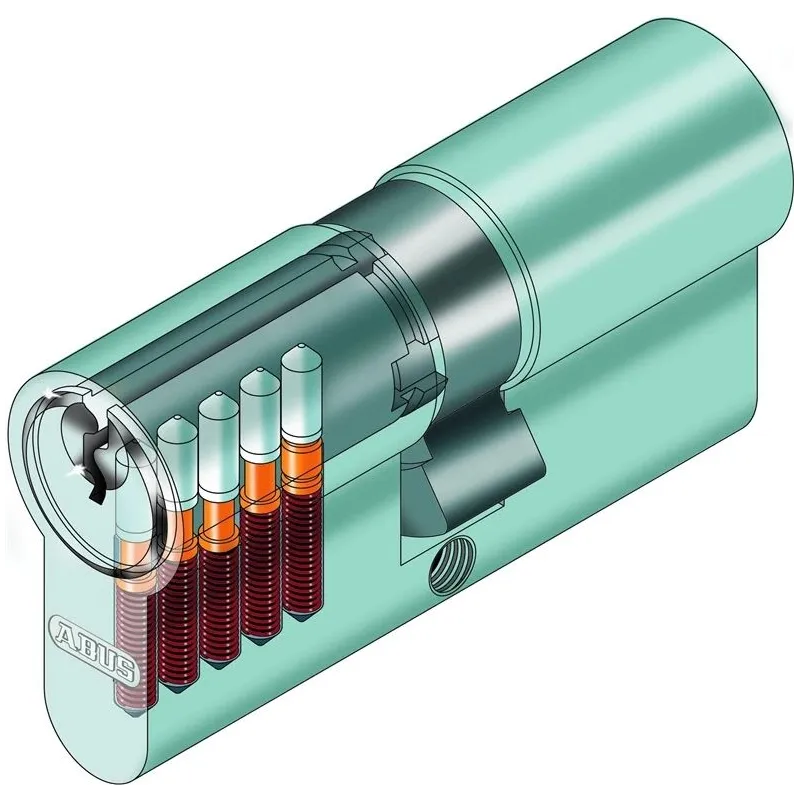 Cilindri Abus E50N. eiropas ,din, standarts. 30-40mm. pelēka