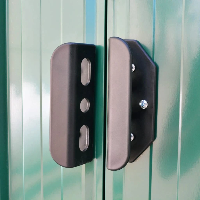 vidaXL dārza šķūnis, 257x205x178 cm, zaļš metāls