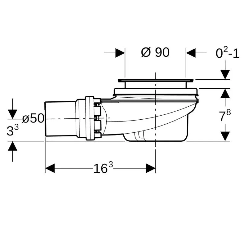 Sifons dušas pamats Geberit