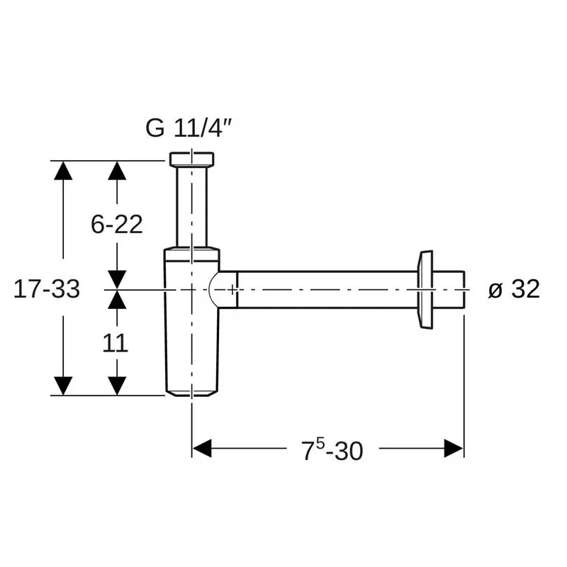 Sifons izlietnei Geberit