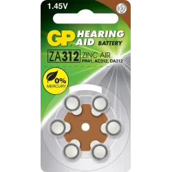 Elementi gp za312f-d6 1.45v 6 gab.