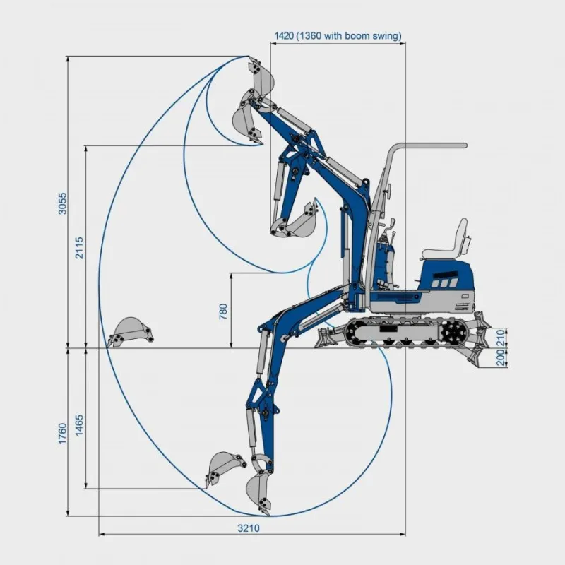 Mini ekskavators EXC1400, Scheppach