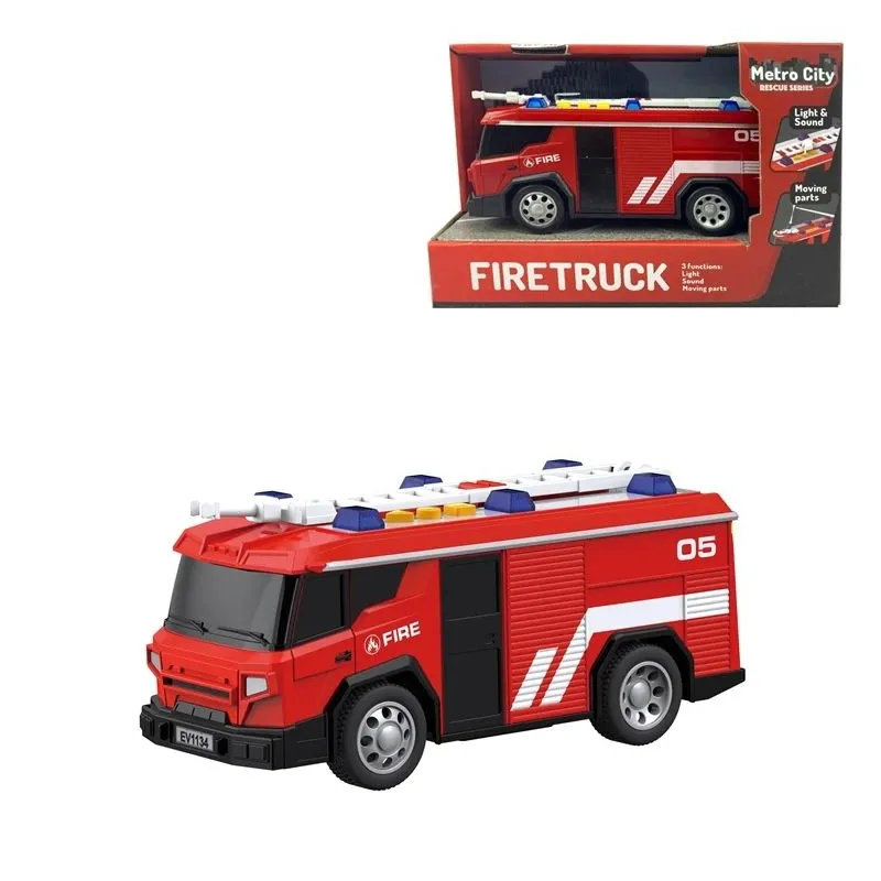 Rotaļu ugunsdzēsēju mašīna Rescue Series 42-WY1134. sarkana