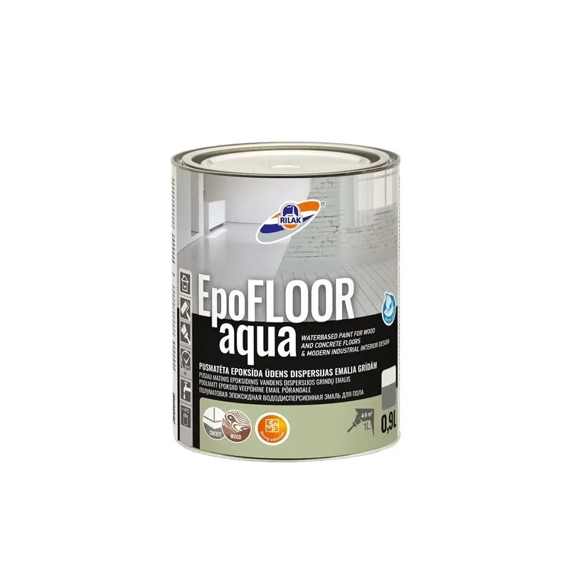 Epoksīda krāsa Rilak Epofloor Aqua A bāze 0.9L