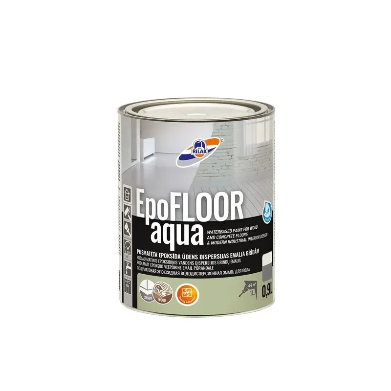 Epoksīda krāsa Rilak Epofloor Aqua A bāze 0.9L
