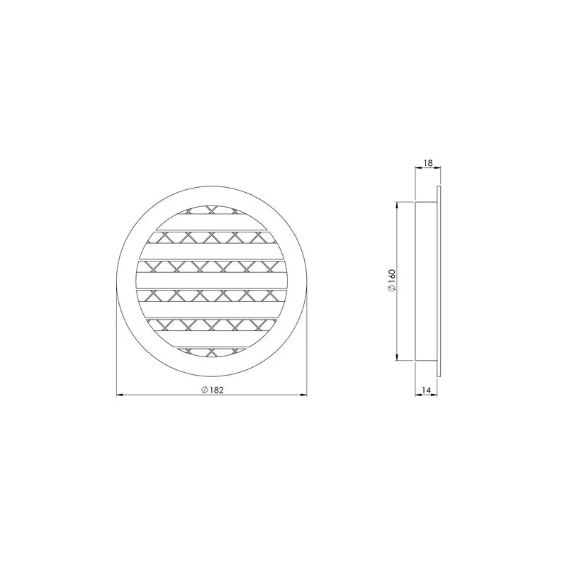 Alumīnija sakausējuma reste d160mm melna